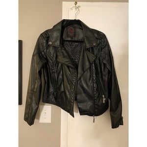 Faux Black Leather Jacket